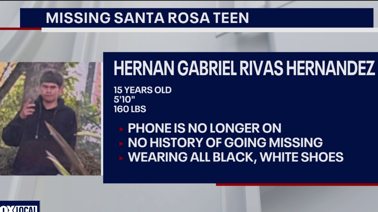 Santa Rose police search for missing teenage boy — KTVU FOX 2 Bay Area, Saratoga Community news